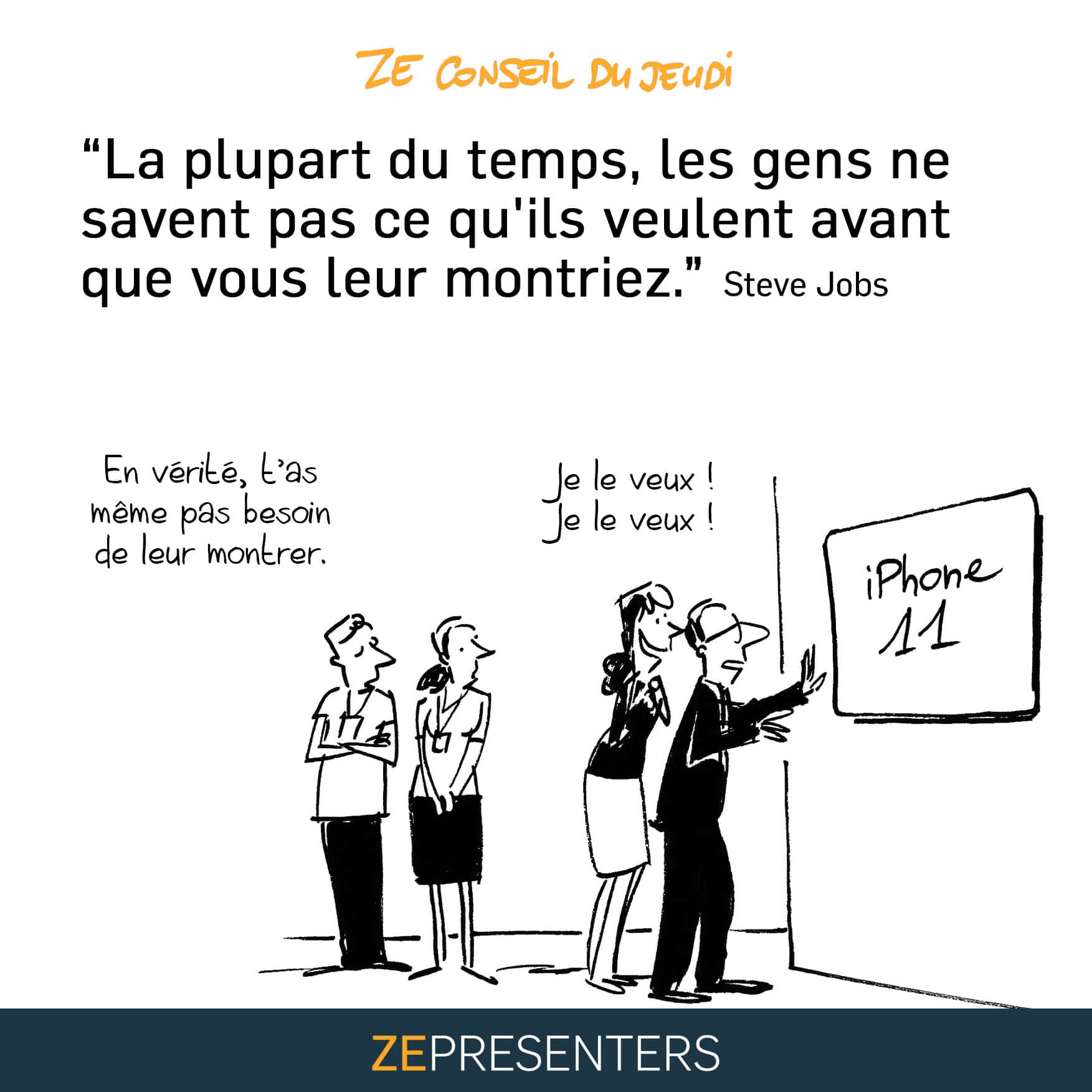 Steve Jobs : La plupart du temps, les gens ne savent pas ce qu'ils veulent avant que vous leur ayez montré